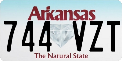 AR license plate 744VZT