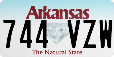AR license plate 744VZW