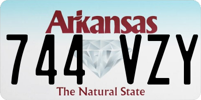 AR license plate 744VZY