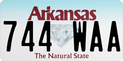 AR license plate 744WAA