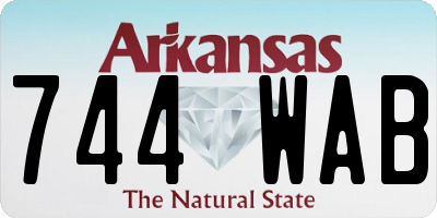 AR license plate 744WAB