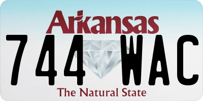 AR license plate 744WAC