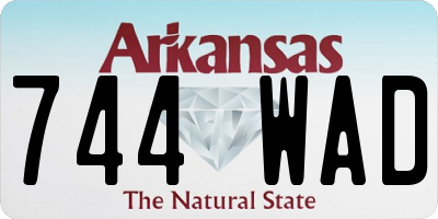 AR license plate 744WAD