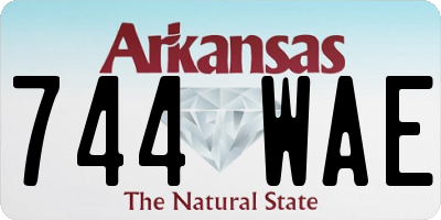 AR license plate 744WAE