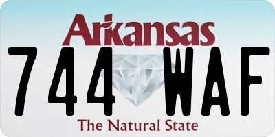 AR license plate 744WAF