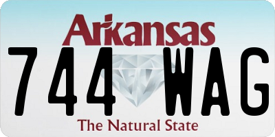 AR license plate 744WAG