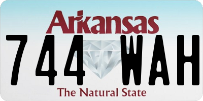 AR license plate 744WAH
