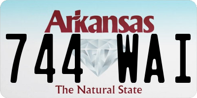 AR license plate 744WAI