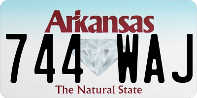 AR license plate 744WAJ