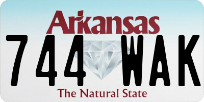 AR license plate 744WAK