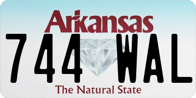 AR license plate 744WAL
