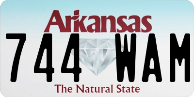 AR license plate 744WAM