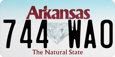 AR license plate 744WAO