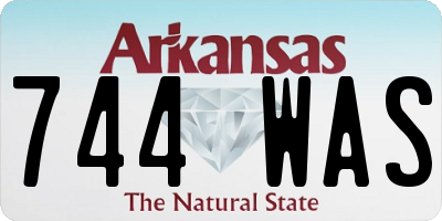 AR license plate 744WAS