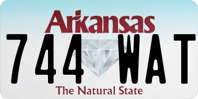AR license plate 744WAT