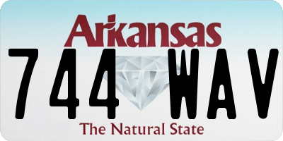 AR license plate 744WAV