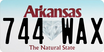 AR license plate 744WAX