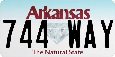 AR license plate 744WAY