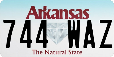 AR license plate 744WAZ