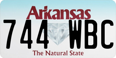 AR license plate 744WBC