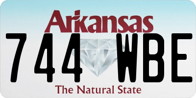 AR license plate 744WBE