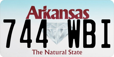 AR license plate 744WBI