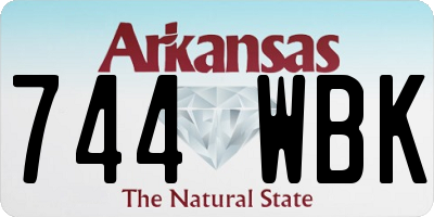 AR license plate 744WBK
