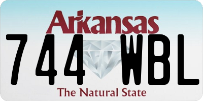 AR license plate 744WBL