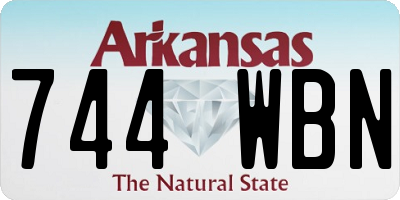 AR license plate 744WBN