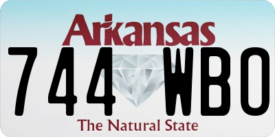 AR license plate 744WBO