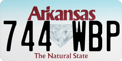 AR license plate 744WBP