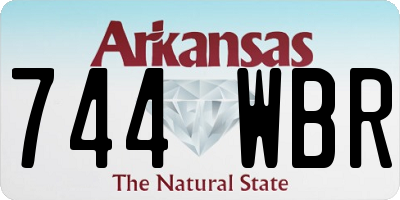 AR license plate 744WBR