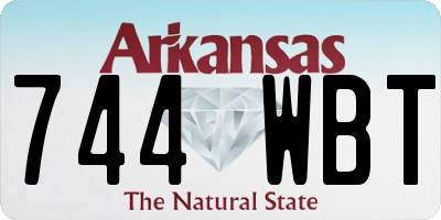 AR license plate 744WBT