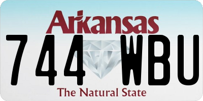 AR license plate 744WBU