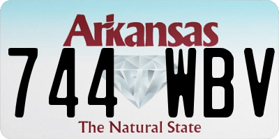 AR license plate 744WBV