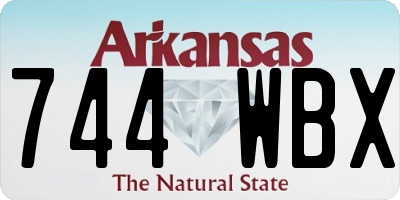 AR license plate 744WBX