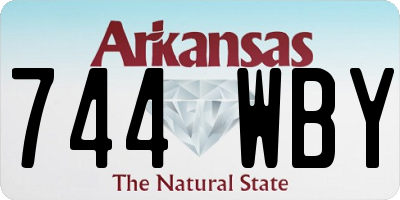 AR license plate 744WBY