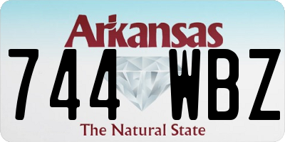 AR license plate 744WBZ