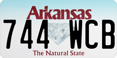 AR license plate 744WCB