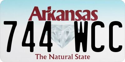 AR license plate 744WCC
