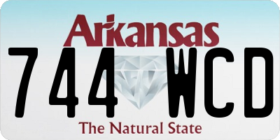 AR license plate 744WCD