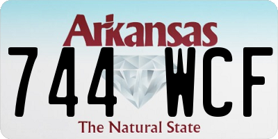 AR license plate 744WCF