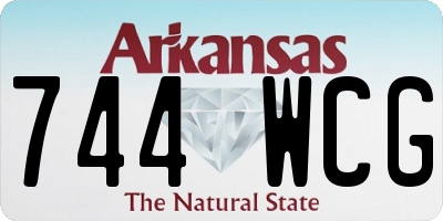 AR license plate 744WCG