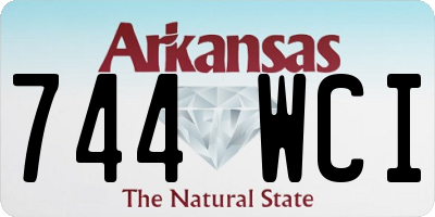 AR license plate 744WCI