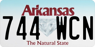 AR license plate 744WCN