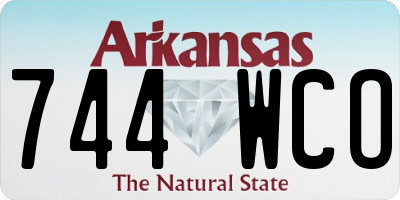AR license plate 744WCO