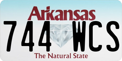 AR license plate 744WCS