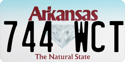 AR license plate 744WCT