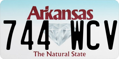 AR license plate 744WCV
