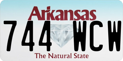 AR license plate 744WCW